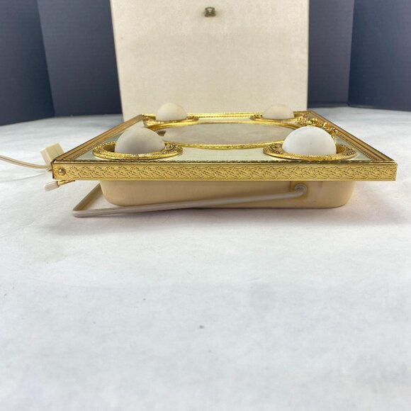 Vintage Matson Rose Lighted Makeup Mirror and Case - Picture 5 of 13